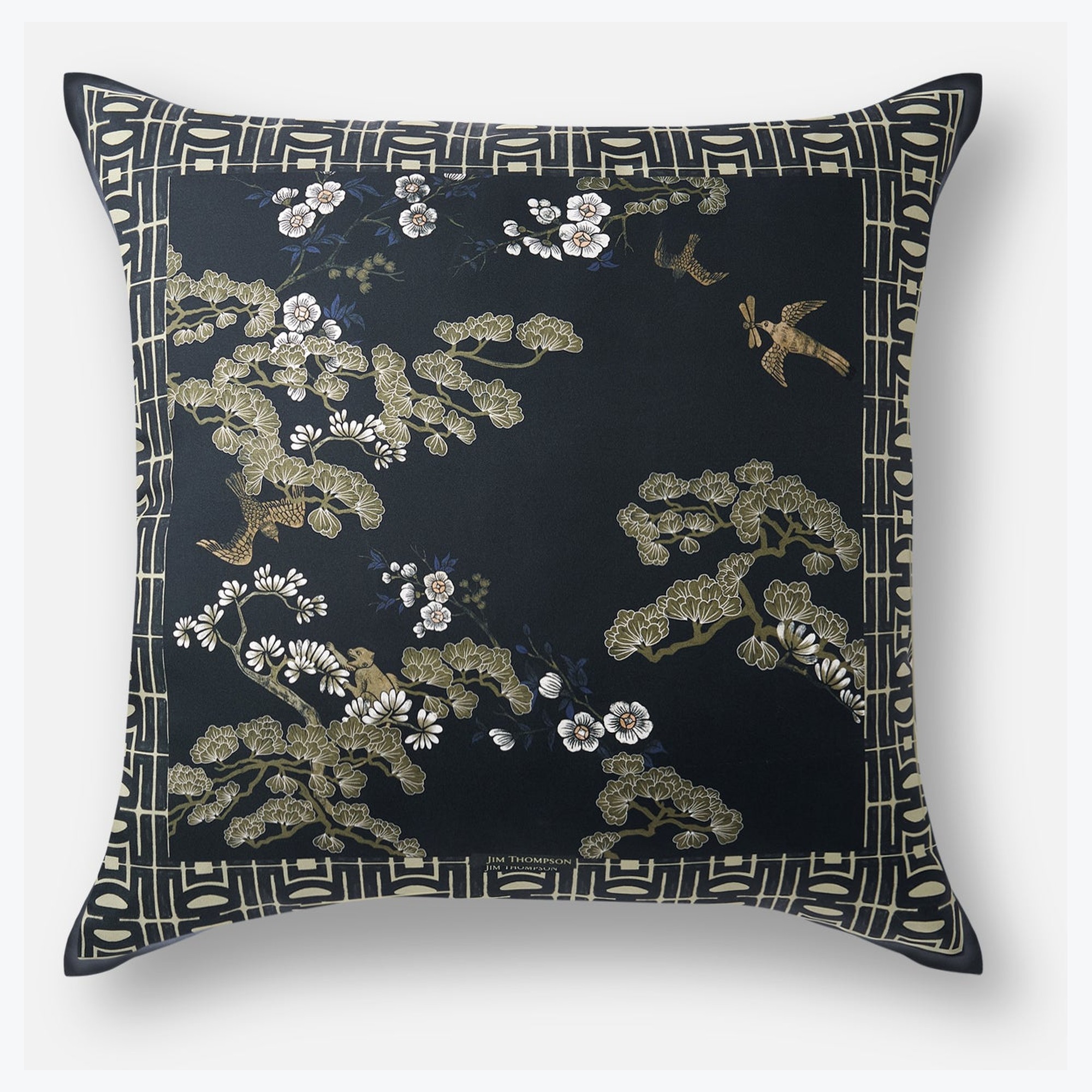 Antique Tiger Silk Cushion Cover